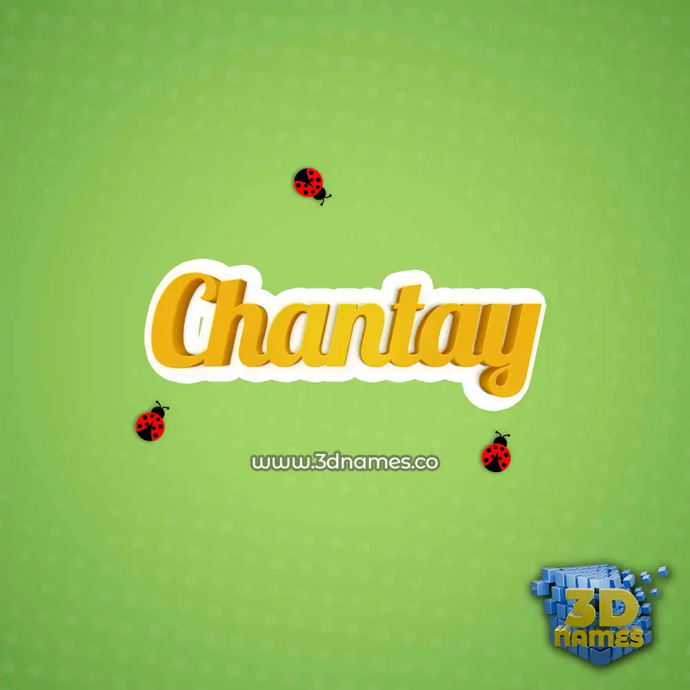 chantay in Ladybugs style - 3D name wallpaper