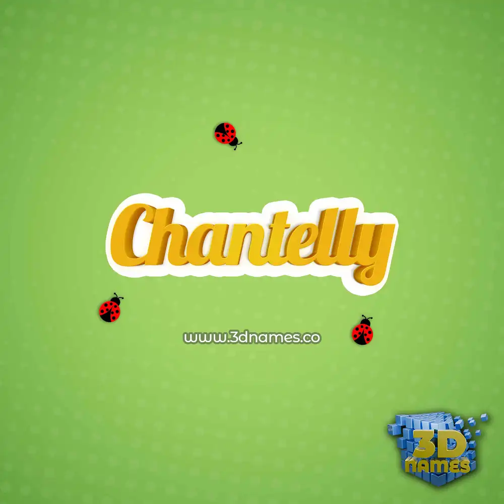 chantelly in Ladybugs style - 3D name wallpaper