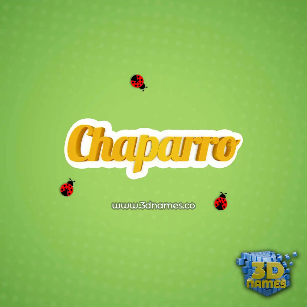 chaparro in Ladybugs style - 3D name wallpaper