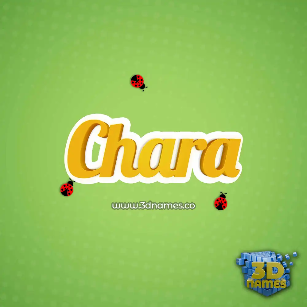 chara in Ladybugs style - 3D name wallpaper