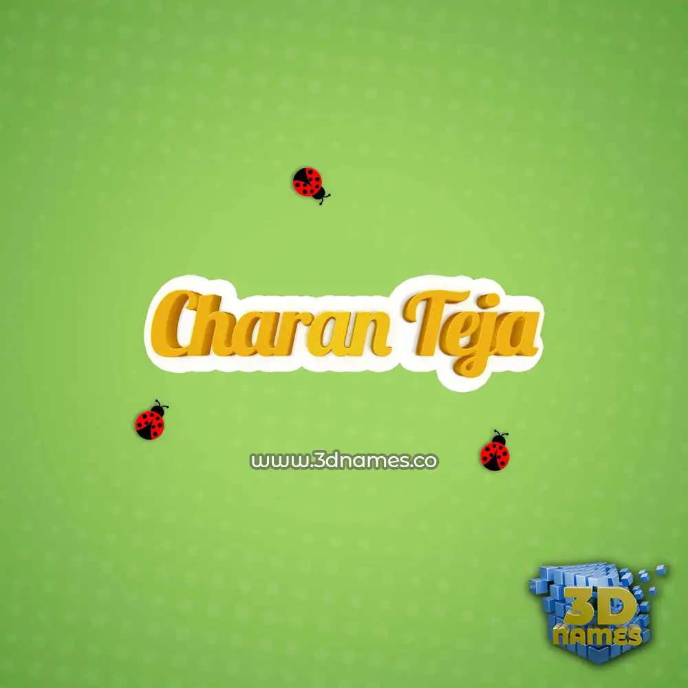 charan teja in Ladybugs style - 3D name wallpaper