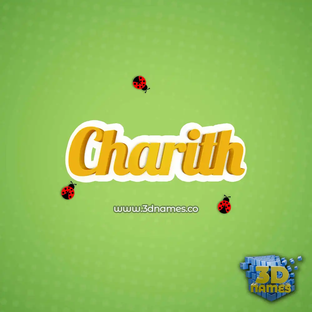 charith in Ladybugs style - 3D name wallpaper