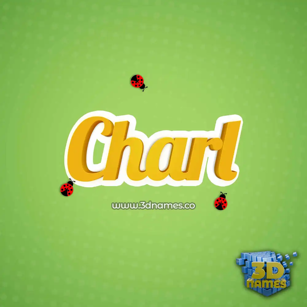 charl in Ladybugs style - 3D name wallpaper