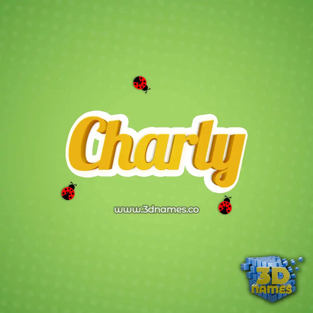 charly in Ladybugs style - 3D name wallpaper