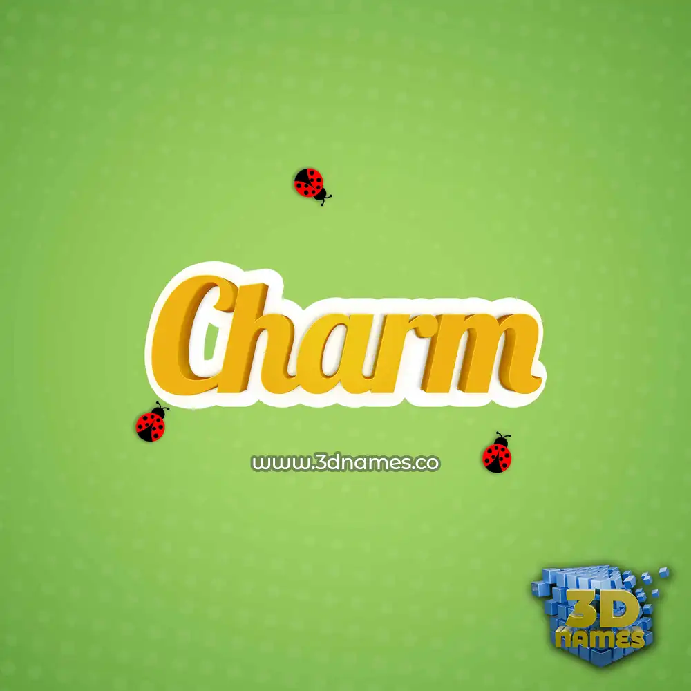 charm in Ladybugs style - 3D name wallpaper