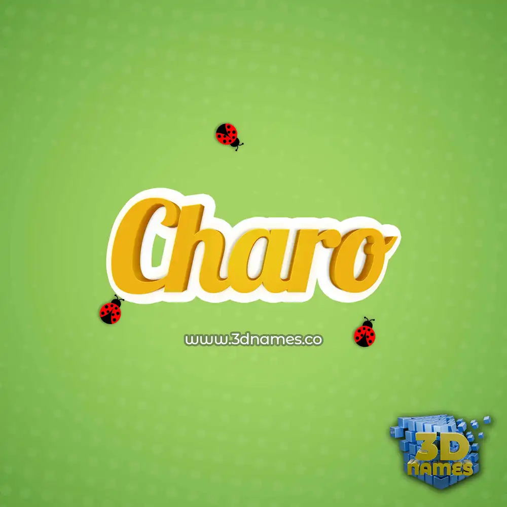 charo in Ladybugs style - 3D name wallpaper