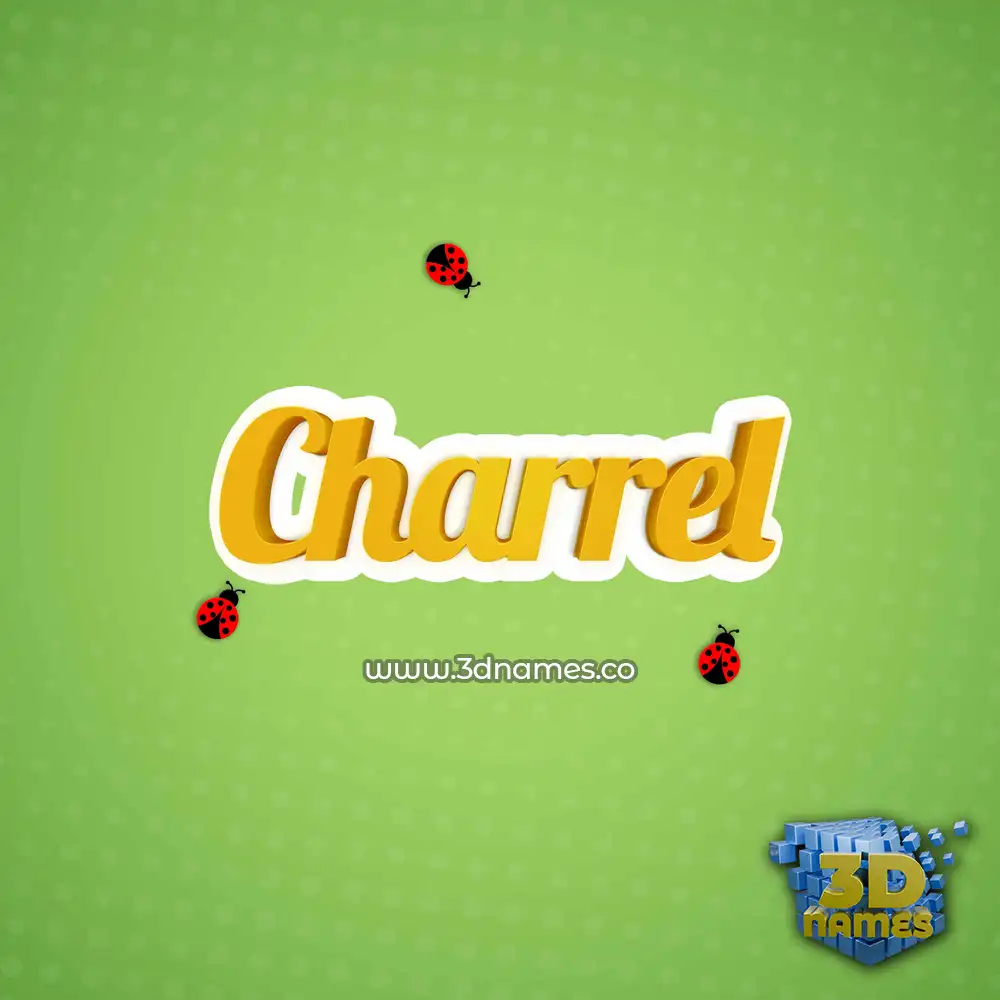 charrel in Ladybugs style - 3D name wallpaper