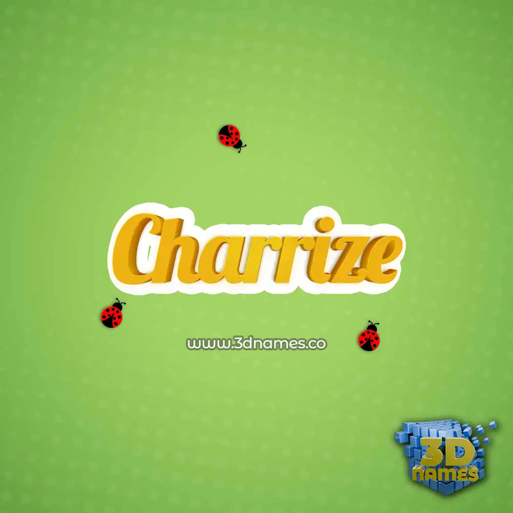 charrize in Ladybugs style - 3D name wallpaper