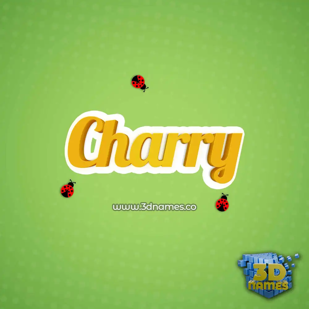 charry in Ladybugs style - 3D name wallpaper