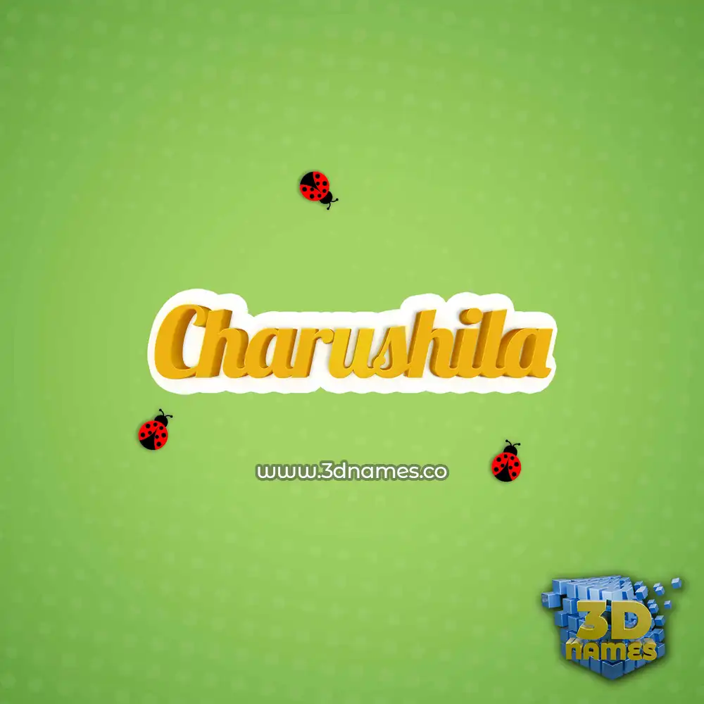 charushila in Ladybugs style - 3D name wallpaper