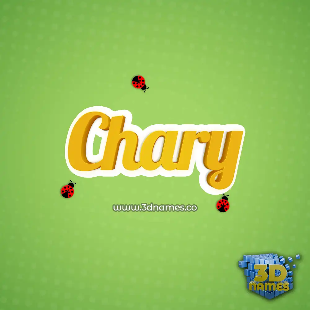chary in Ladybugs style - 3D name wallpaper