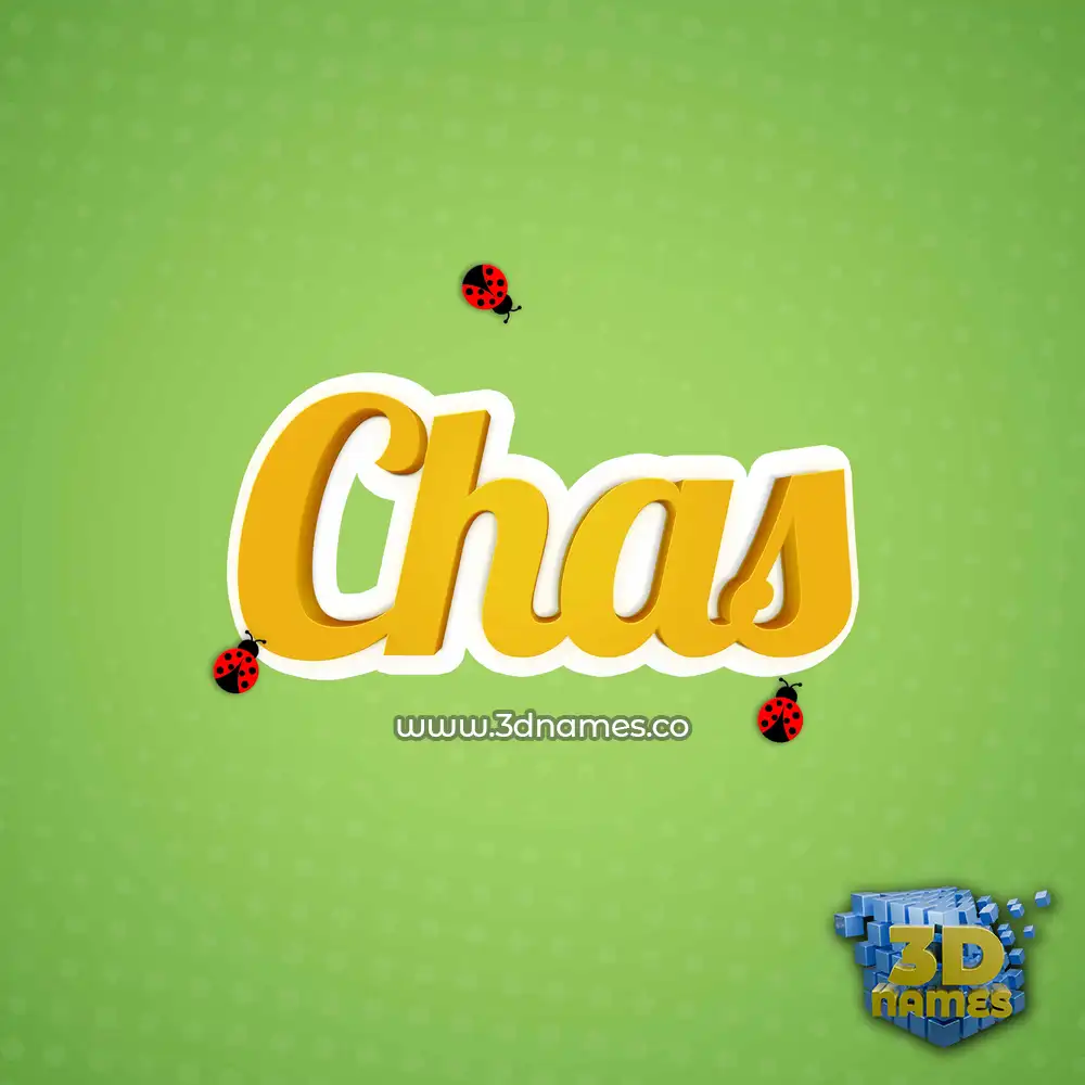 chas in Ladybugs style - 3D name wallpaper