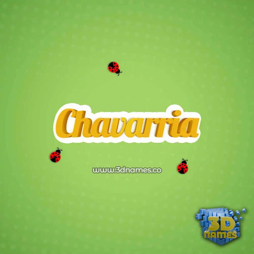 chavarria in Ladybugs style - 3D name wallpaper