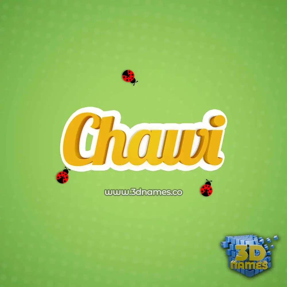 chawi in Ladybugs style - 3D name wallpaper