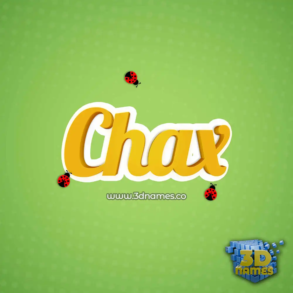 chax in Ladybugs style - 3D name wallpaper