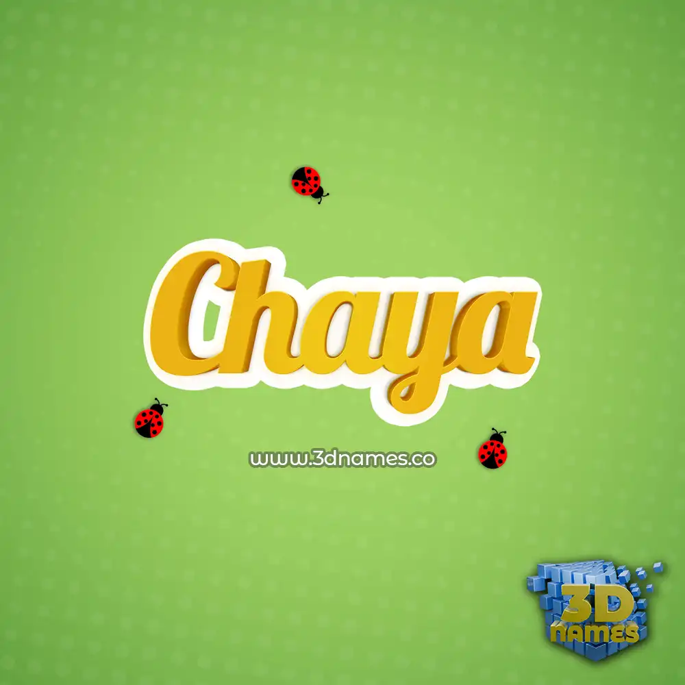 chaya in Ladybugs style - 3D name wallpaper