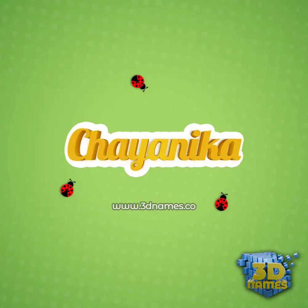 chayanika in Ladybugs style - 3D name wallpaper