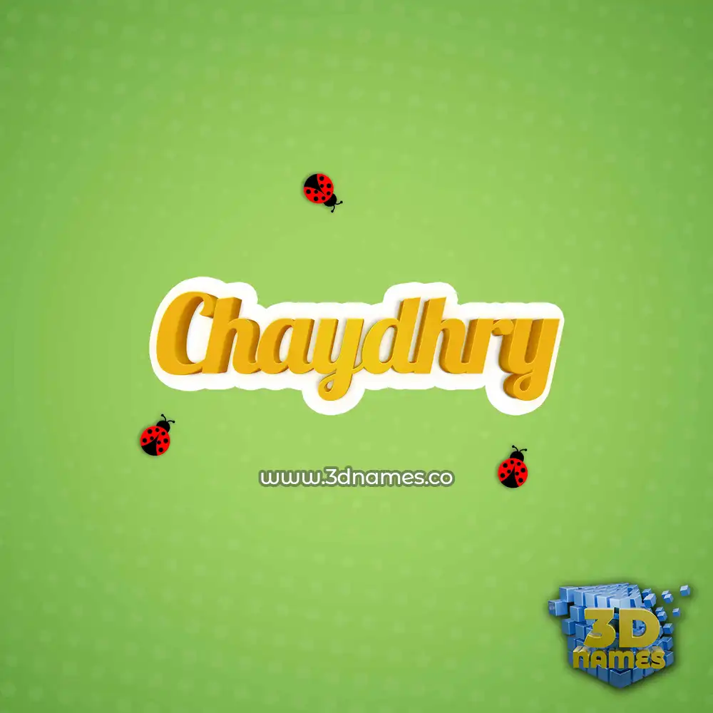 chaydhry in Ladybugs style - 3D name wallpaper