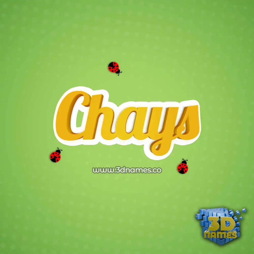 chays in Ladybugs style - 3D name wallpaper