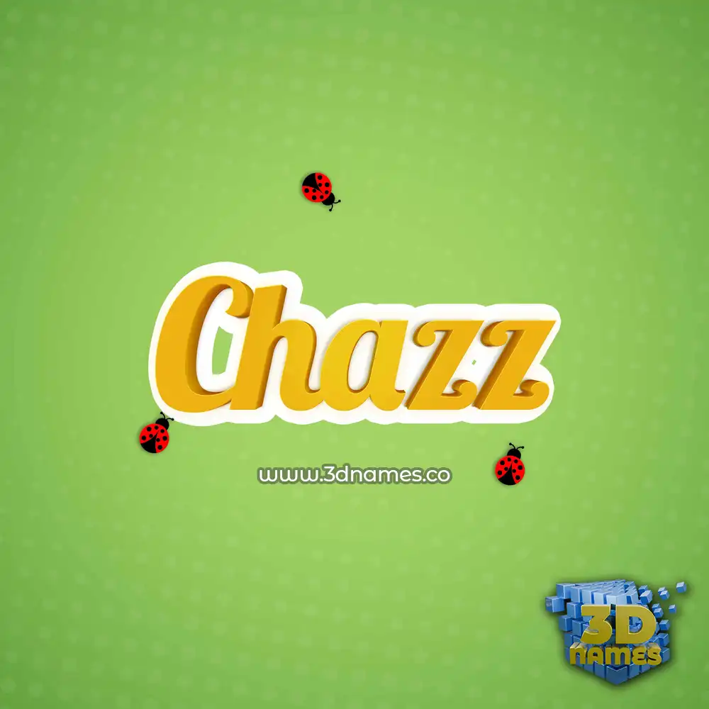 chazz in Ladybugs style - 3D name wallpaper