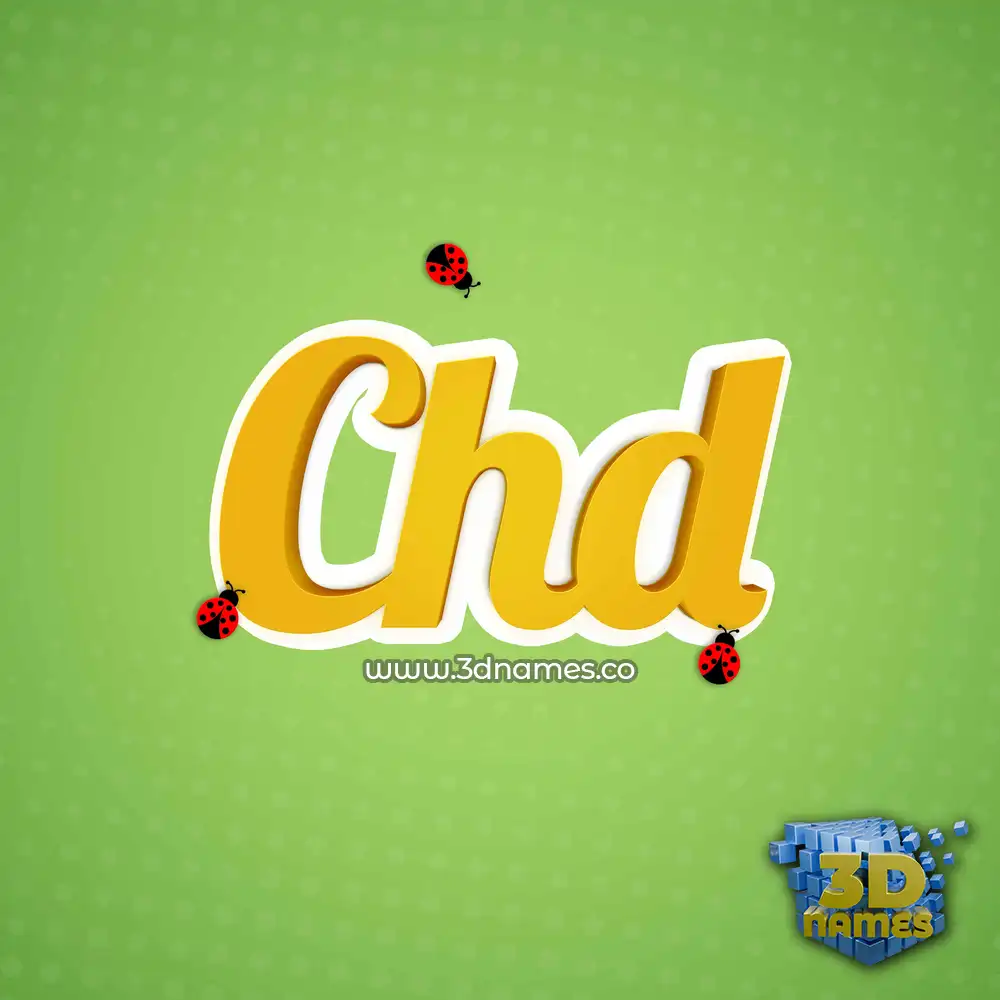 chd in Ladybugs style - 3D name wallpaper