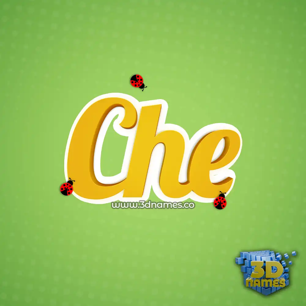 che in Ladybugs style - 3D name wallpaper