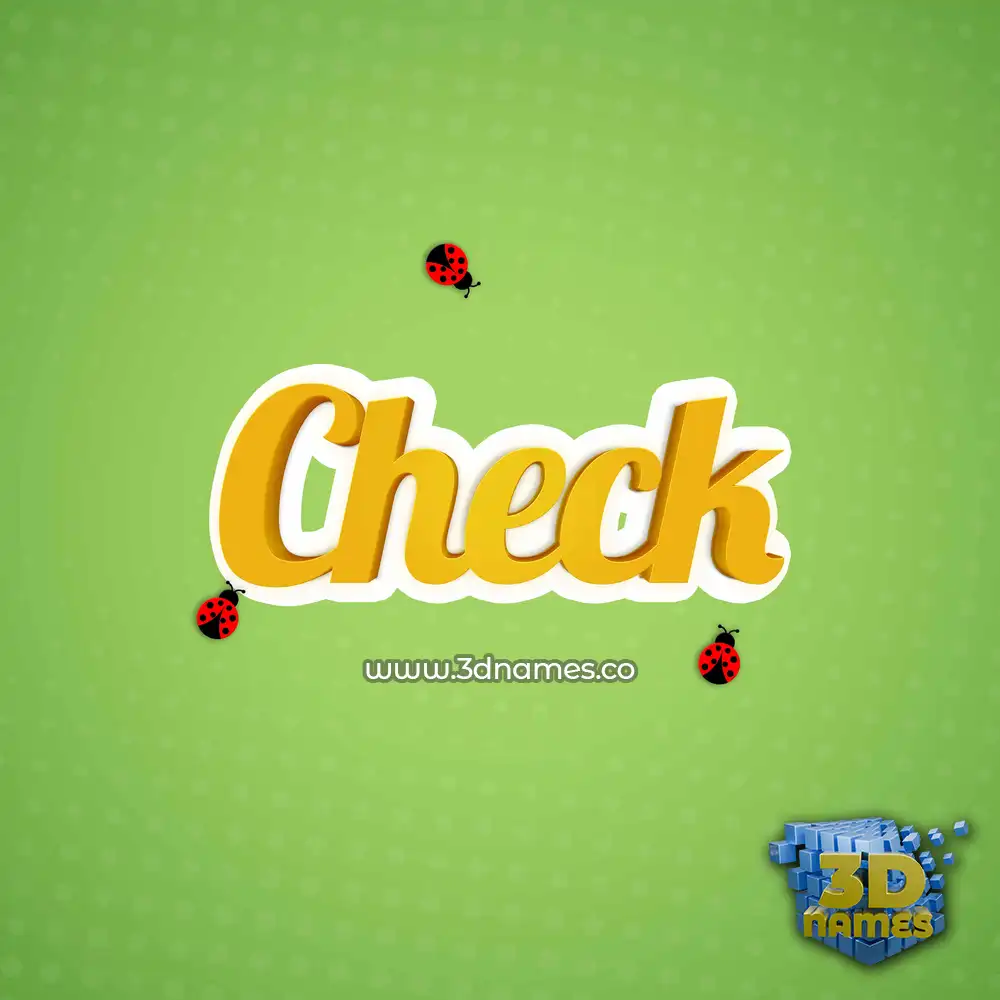 check in Ladybugs style - 3D name wallpaper