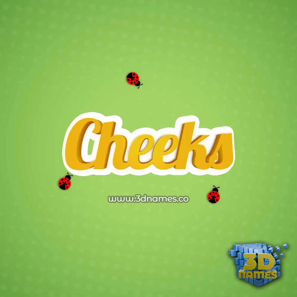 cheeks in Ladybugs style - 3D name wallpaper