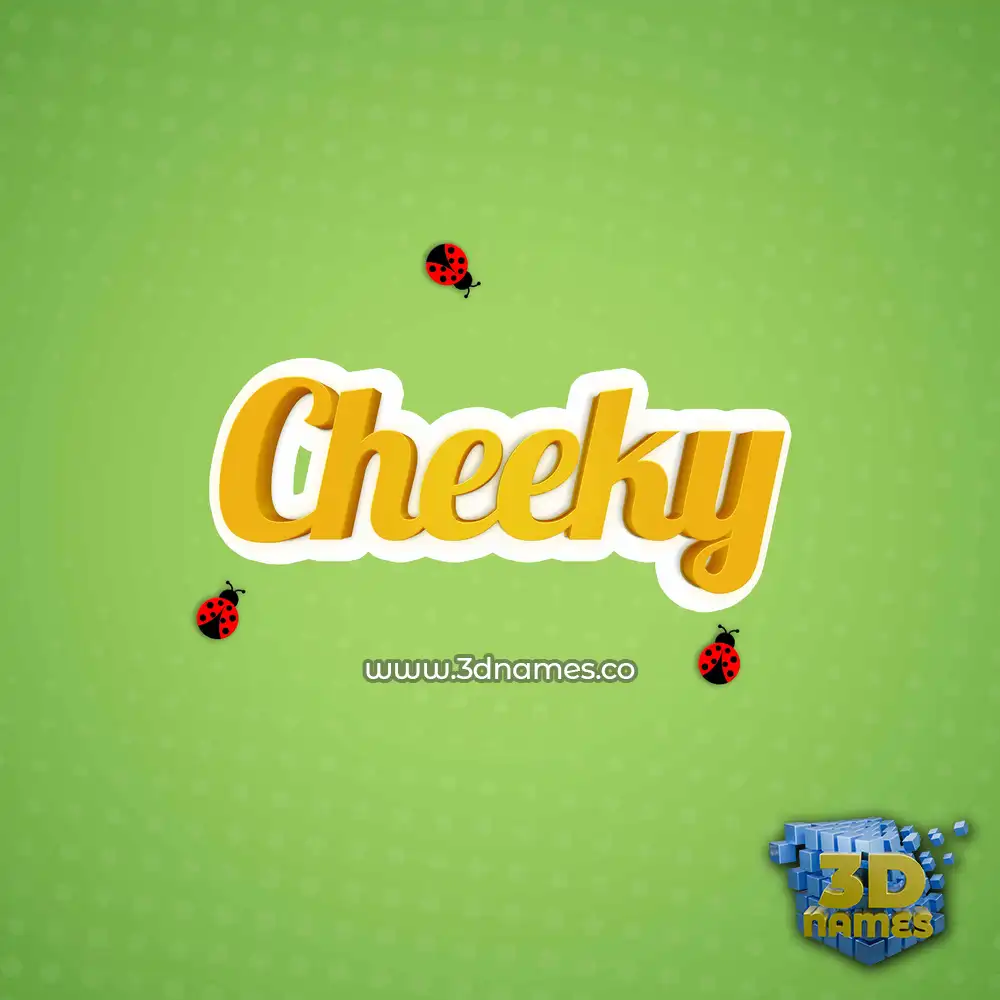 cheeky in Ladybugs style - 3D name wallpaper
