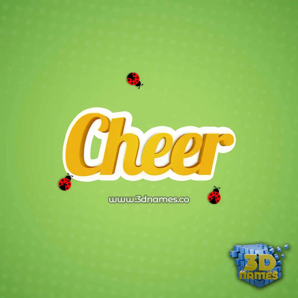 cheer in Ladybugs style - 3D name wallpaper
