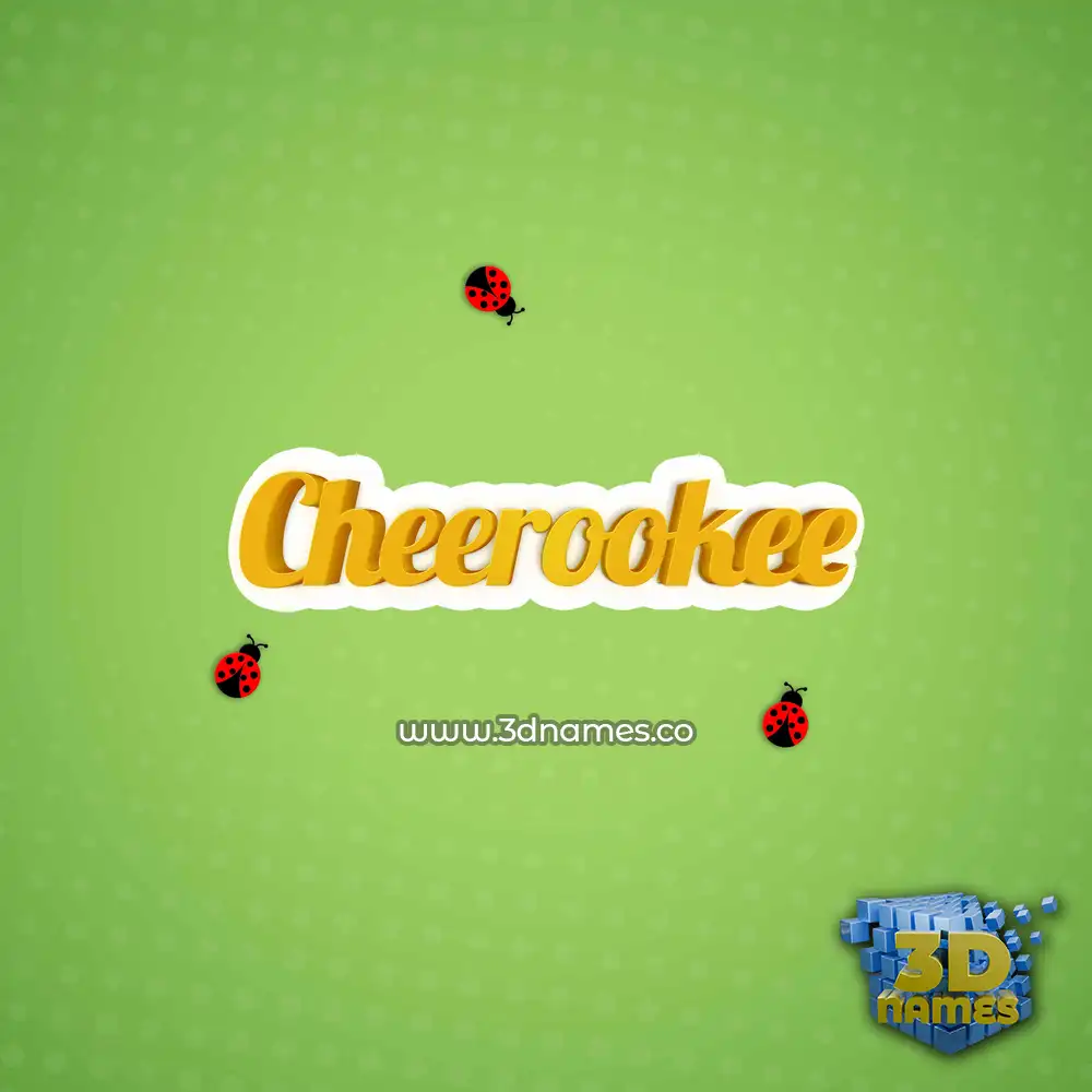 cheerookee in Ladybugs style - 3D name wallpaper