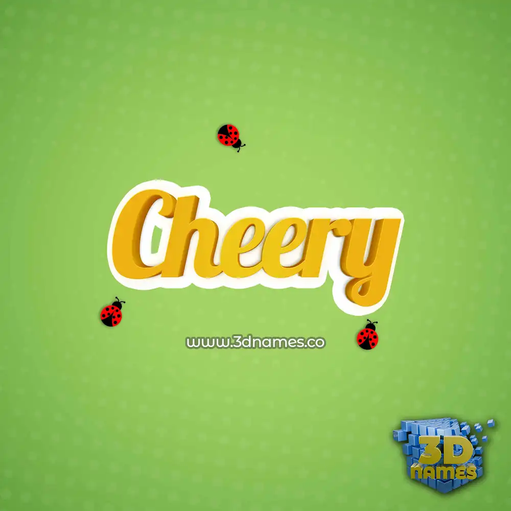 cheery in Ladybugs style - 3D name wallpaper