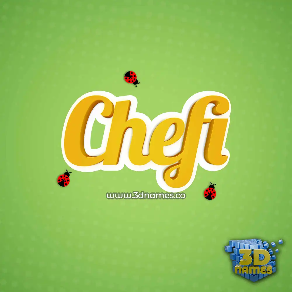 chefi in Ladybugs style - 3D name wallpaper