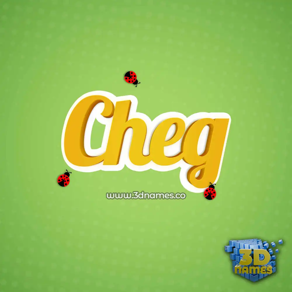 cheg in Ladybugs style - 3D name wallpaper