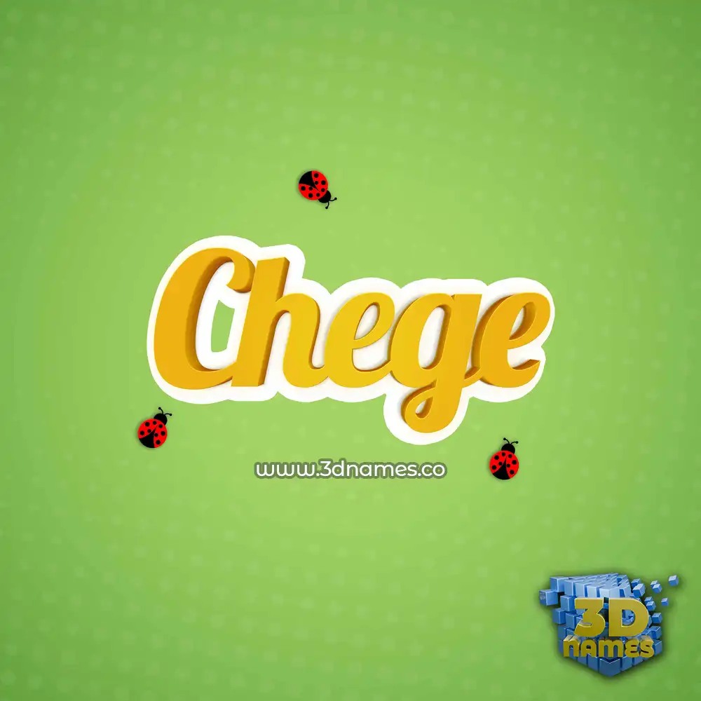 chege in Ladybugs style - 3D name wallpaper