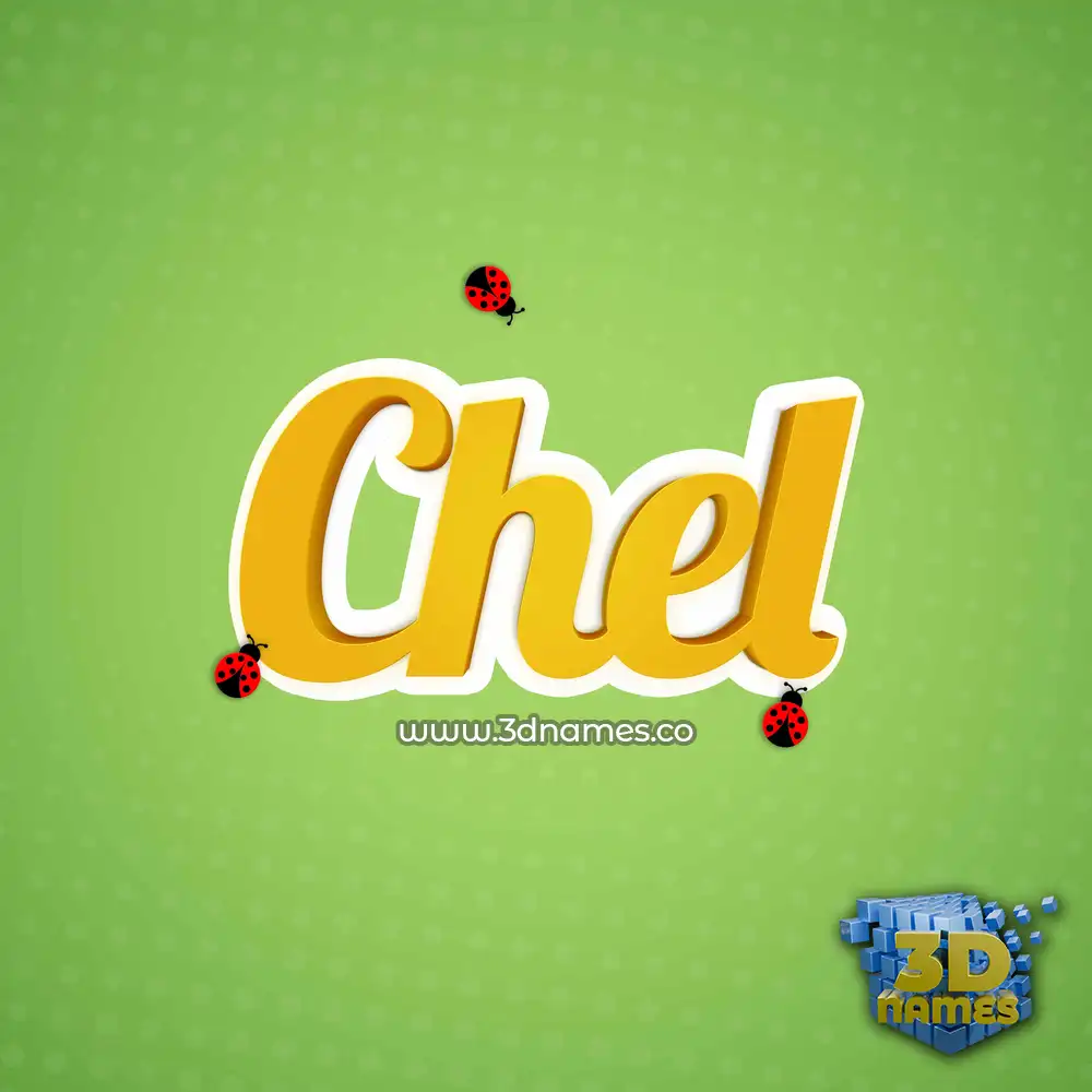 chel in Ladybugs style - 3D name wallpaper