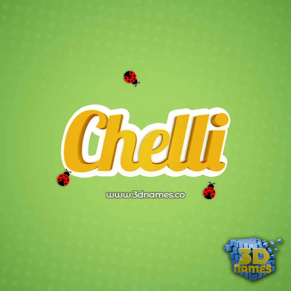 chelli in Ladybugs style - 3D name wallpaper
