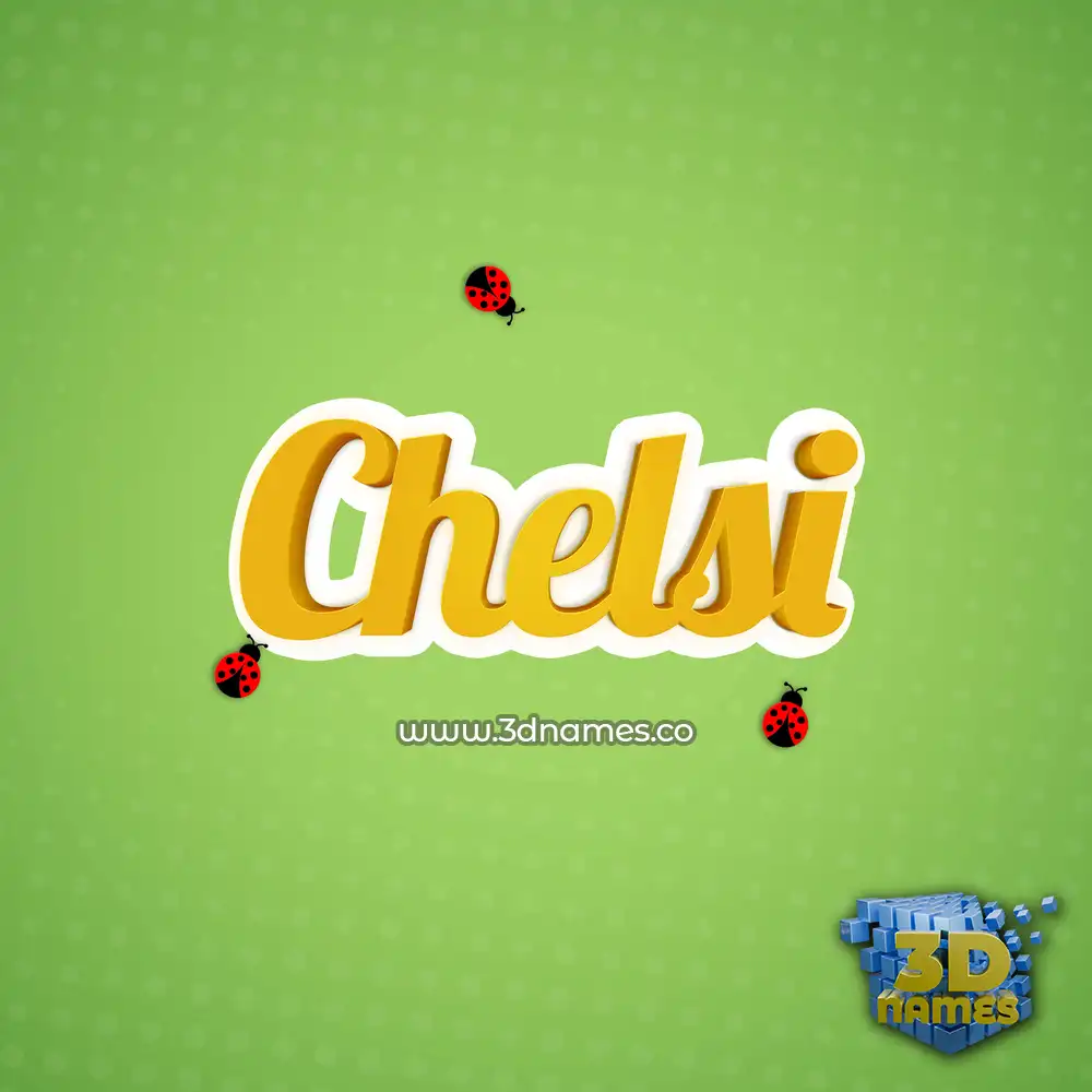 chelsi in Ladybugs style - 3D name wallpaper