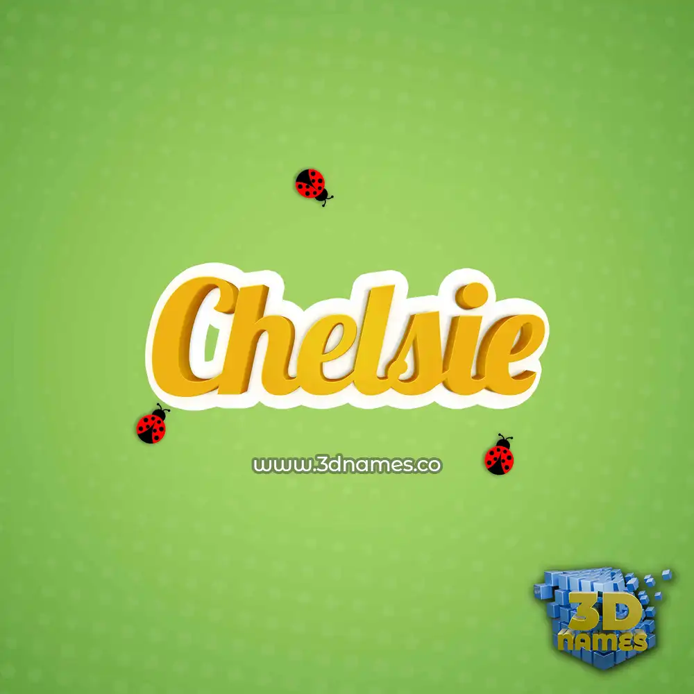 chelsie in Ladybugs style - 3D name wallpaper