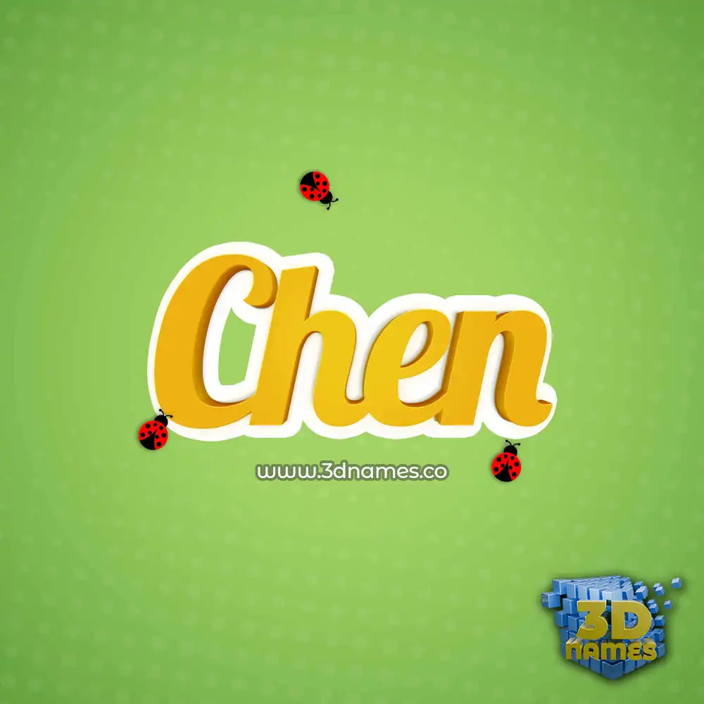 chen in Ladybugs style - 3D name wallpaper