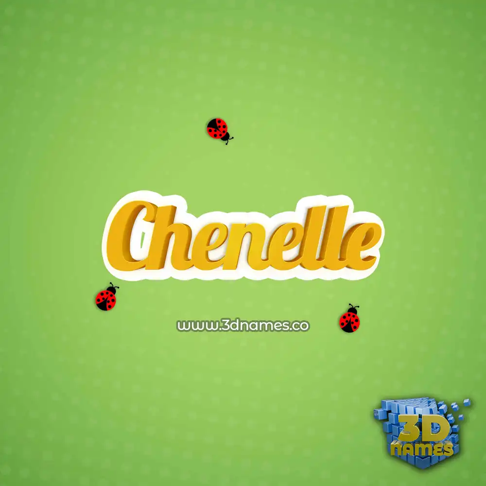 chenelle in Ladybugs style - 3D name wallpaper