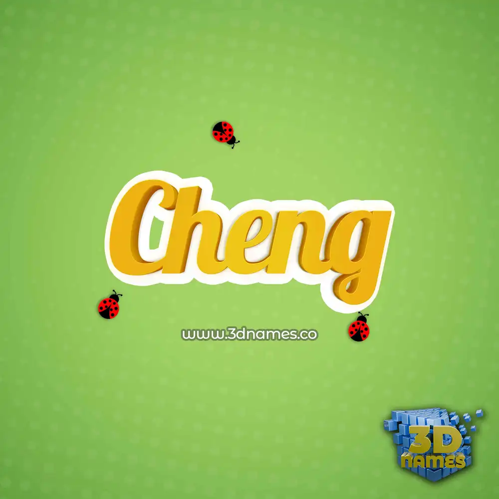 cheng in Ladybugs style - 3D name wallpaper