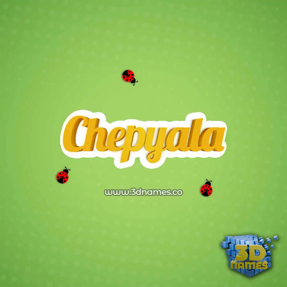 chepyala in Ladybugs style - 3D name wallpaper