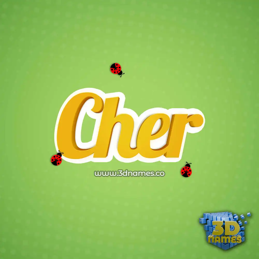 cher in Ladybugs style - 3D name wallpaper