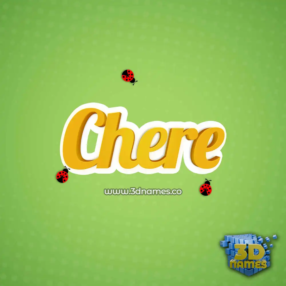 chere in Ladybugs style - 3D name wallpaper