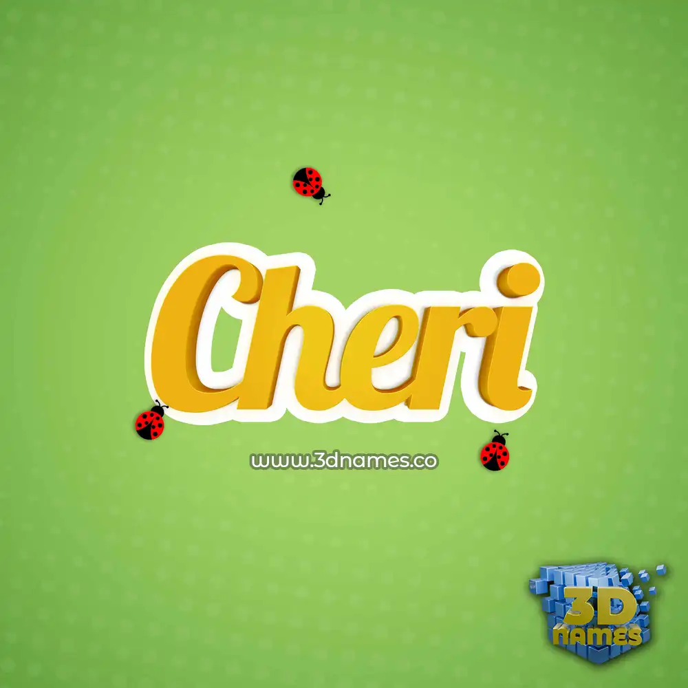 cheri in Ladybugs style - 3D name wallpaper