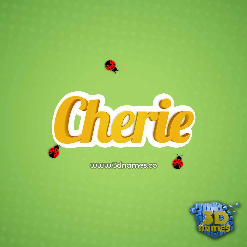 cherie in Ladybugs style - 3D name wallpaper