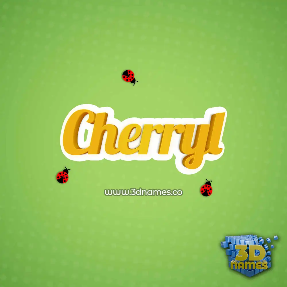 cherryl in Ladybugs style - 3D name wallpaper