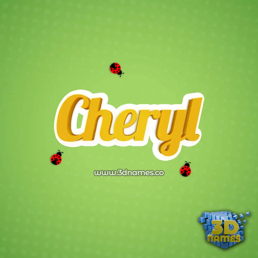 cheryl in Ladybugs style - 3D name wallpaper