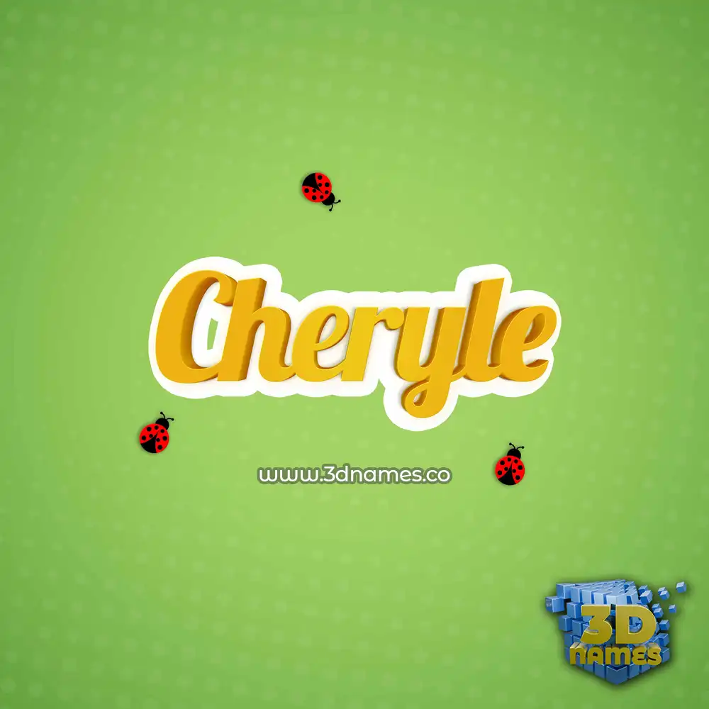 cheryle in Ladybugs style - 3D name wallpaper